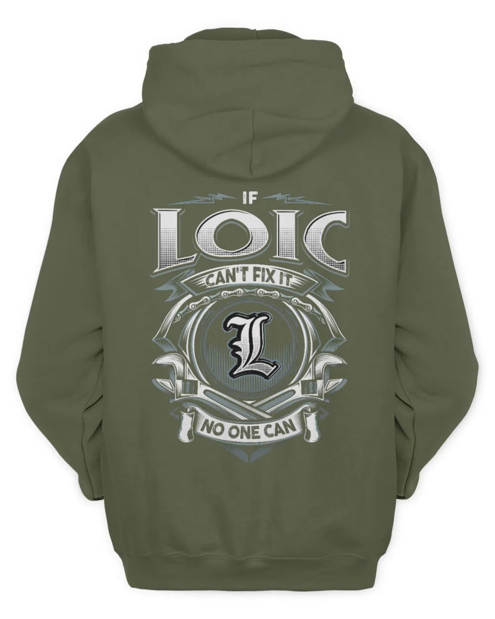 LOIC AP81-K4-626 - Personalized Ahmed Quote Apparel “If Ahmed Can't Fix It, No One Can” - Unisex Hoodie - Military Green