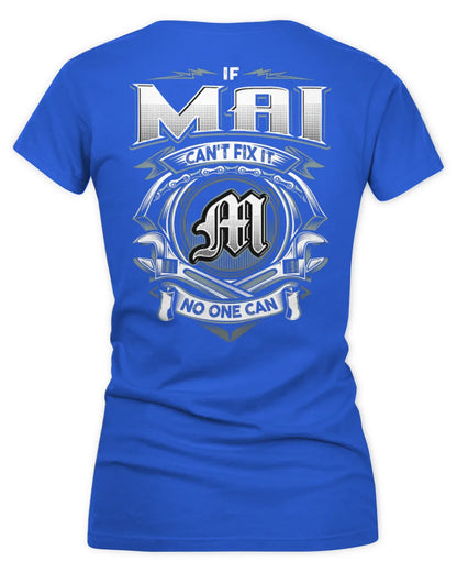 MAI AP81-K4-626 - Personalized Ahmed Quote Apparel “If Ahmed Can't Fix It, No One Can” - Women's V-Neck T-Shirt - Royal