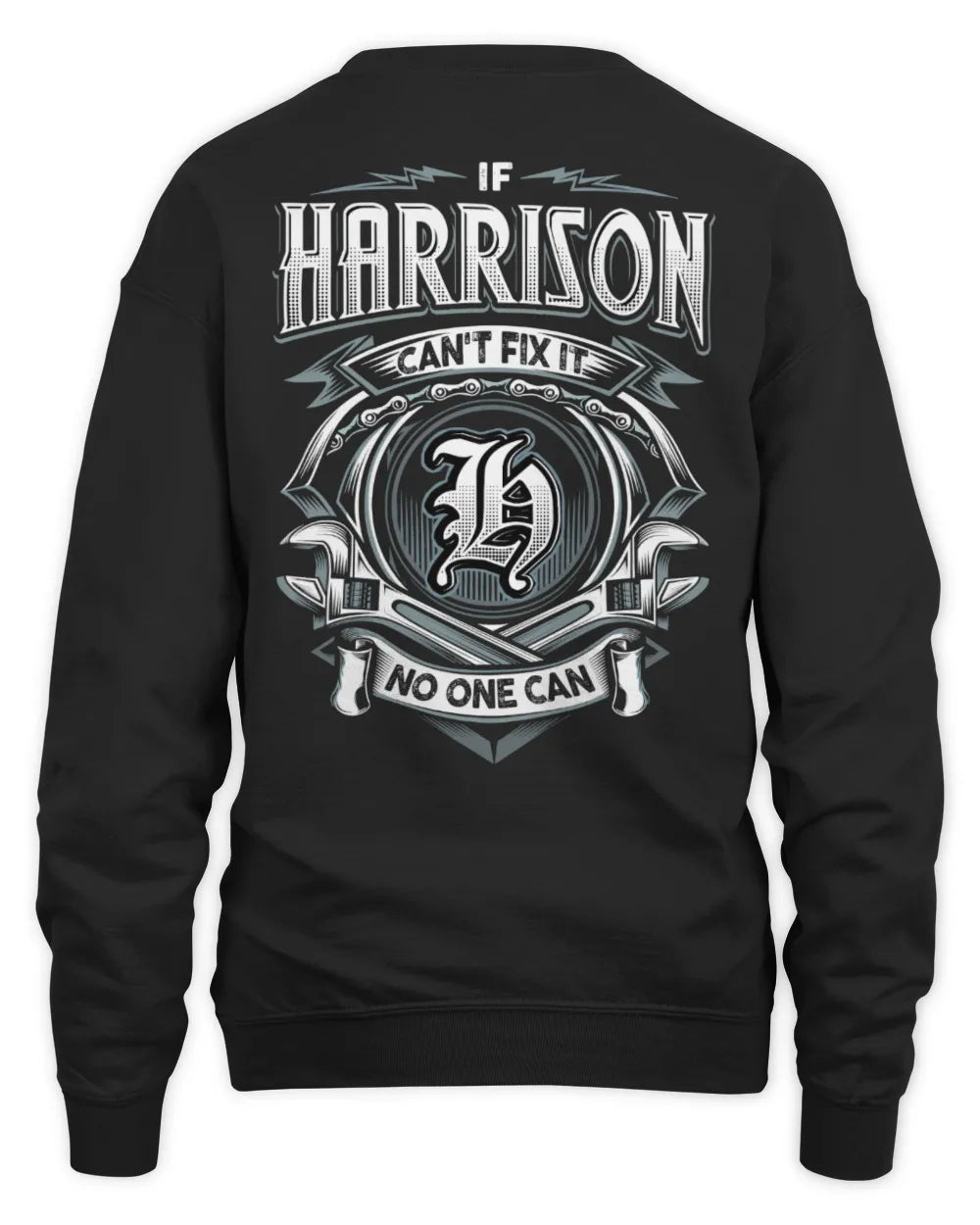 HARRISON AP81-K4-626 - Personalized Ahmed Quote Apparel “If Ahmed Can't Fix It, No One Can” - Unisex Sweatshirt - Black