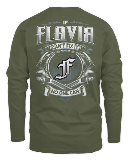 FLAVIA AP81-K4-626 - Personalized Ahmed Quote Apparel “If Ahmed Can't Fix It, No One Can” - Men's Long Sleeved T-Shirt - Military Green