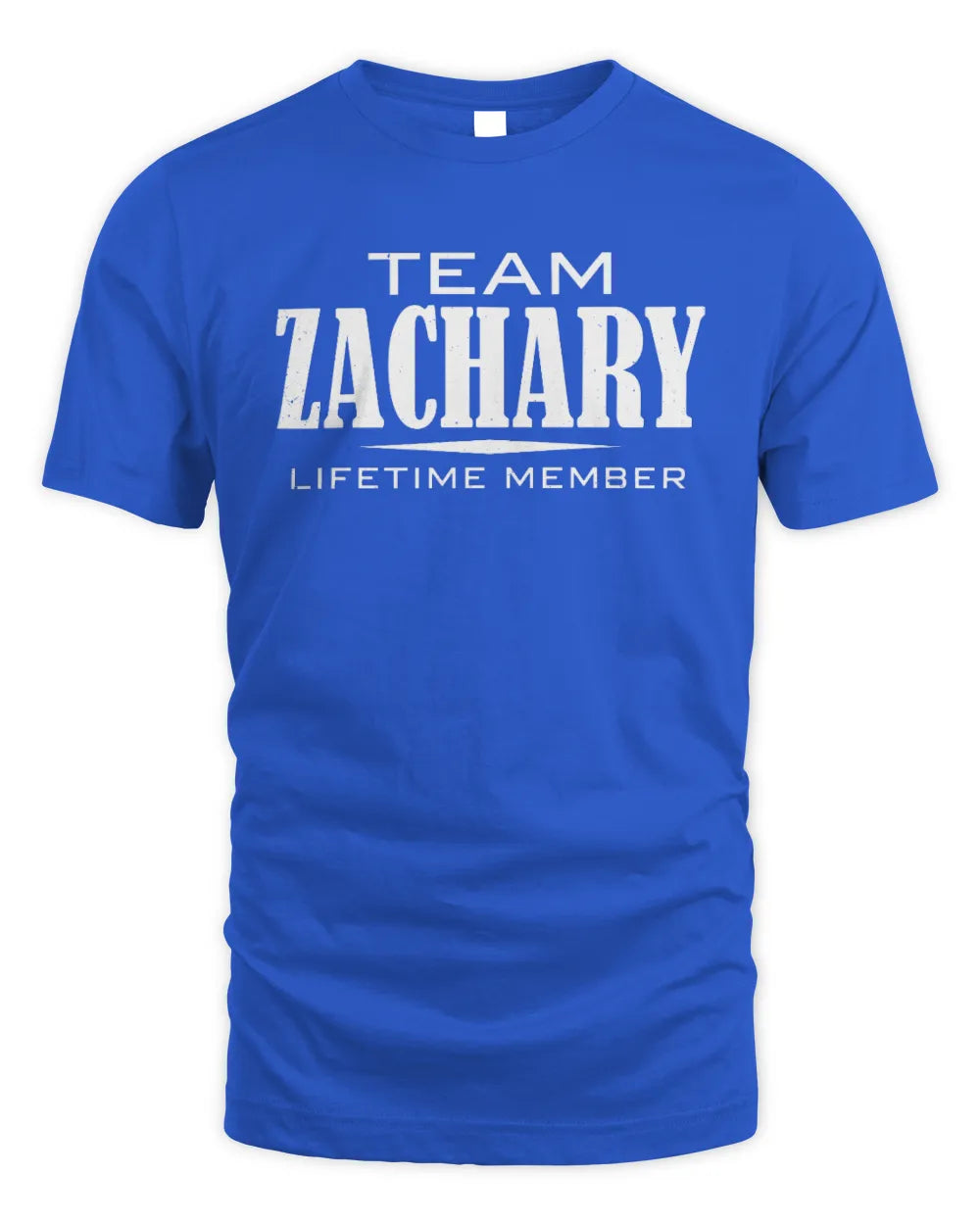 ZACHARY BL62-K4-128 - Personalized “Team NAME Lifetime Member” - Unisex Standard T-Shirt - Royal