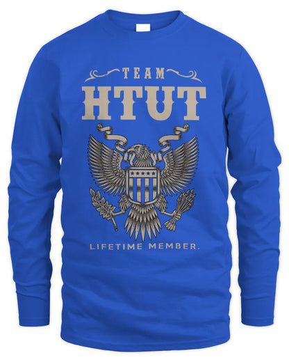 HTUT TP06-K82 – Personalized Classic Style Apparel “Team NAME Lifetime Member” - Men's Long Sleeved T-Shirt - Royal