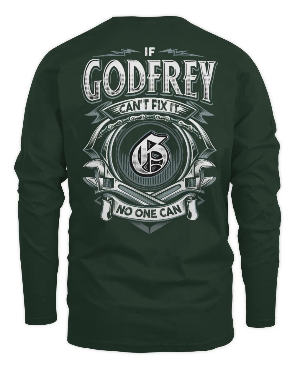 GODFREY AP81-K4-626 - Personalized Ahmed Quote Apparel “If Ahmed Can't Fix It, No One Can” - Men's Long Sleeved T-Shirt - Forest Green