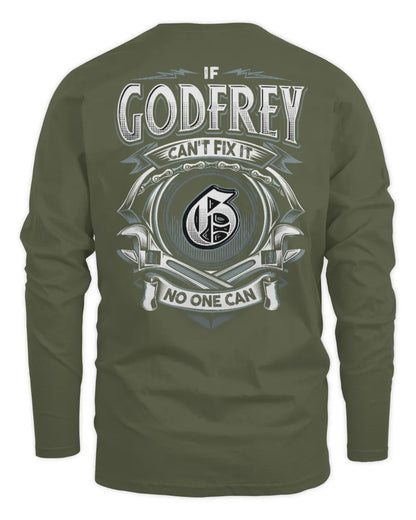 GODFREY AP81-K4-626 - Personalized Ahmed Quote Apparel “If Ahmed Can't Fix It, No One Can” - Men's Long Sleeved T-Shirt - Military Green