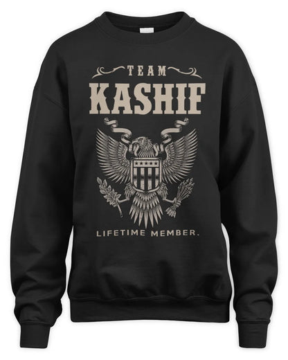 KASHIF TP06-K82 – Personalized Classic Style Apparel “Team NAME Lifetime Member” - Unisex Sweatshirt - Black