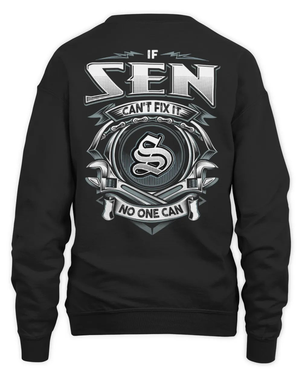 SEN AP81-K4-626 - Personalized Ahmed Quote Apparel “If Ahmed Can't Fix It, No One Can” - Unisex Sweatshirt - Black