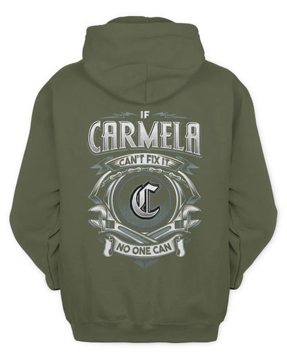 CARMELA AP81-K4-626 - Personalized Ahmed Quote Apparel “If Ahmed Can't Fix It, No One Can” - Unisex Hoodie - Military Green