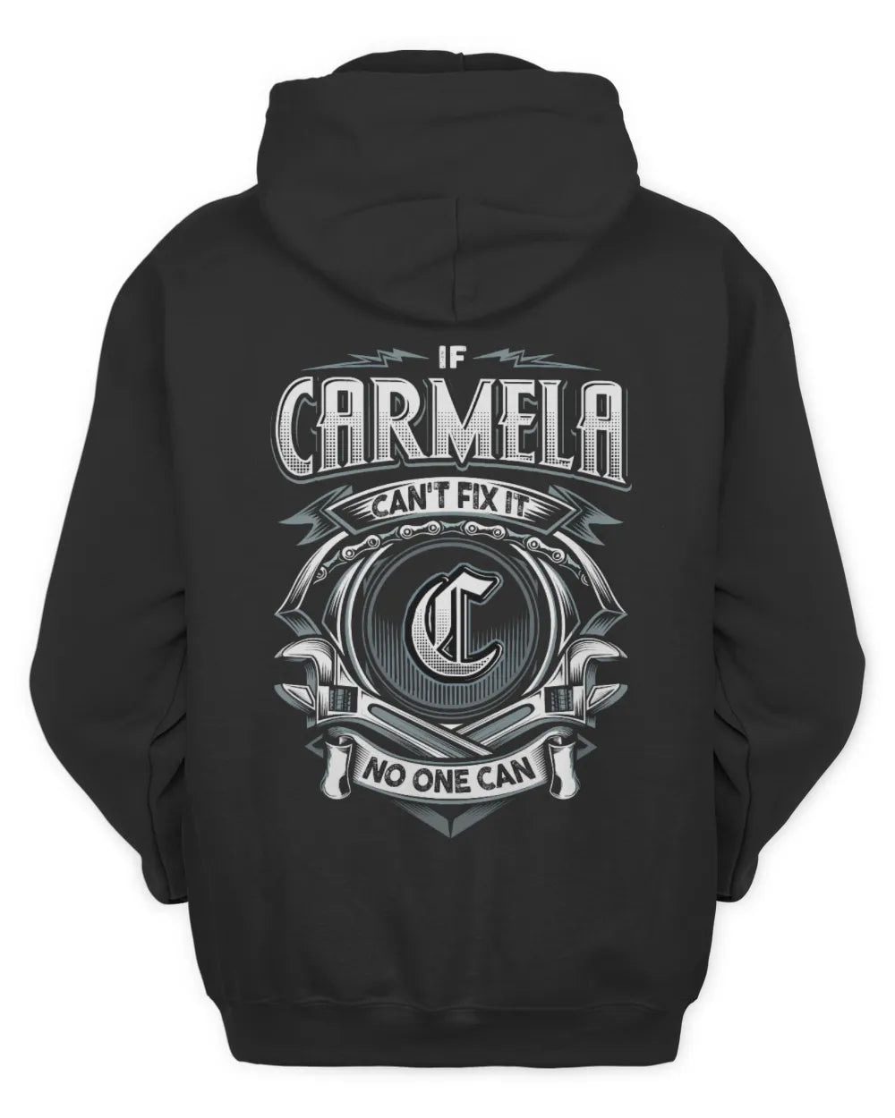 CARMELA AP81-K4-626 - Personalized Ahmed Quote Apparel “If Ahmed Can't Fix It, No One Can” - Unisex Hoodie - Black