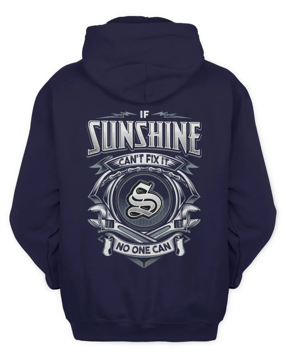 SUNSHINE AP81-K4-626 - Personalized Ahmed Quote Apparel “If Ahmed Can't Fix It, No One Can” - Unisex Hoodie - Navy