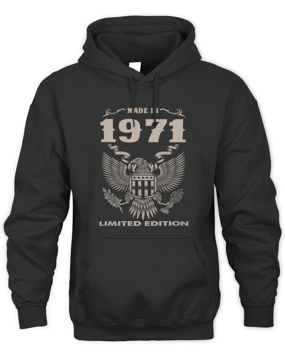 1971 HH89-K2 – Classic Birth Year Limited Edition T-Shirt - Unisex Hoodie - Black