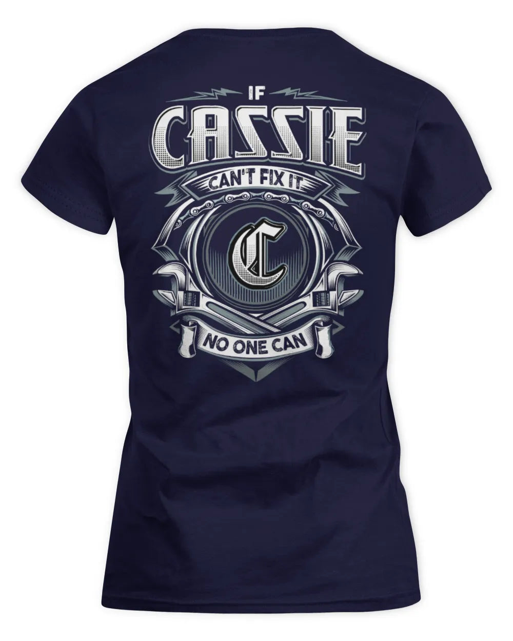 CASSIE AP81-K4-626 - Personalized Ahmed Quote Apparel “If Ahmed Can't Fix It, No One Can” - Women's Standard T-Shirt - Navy