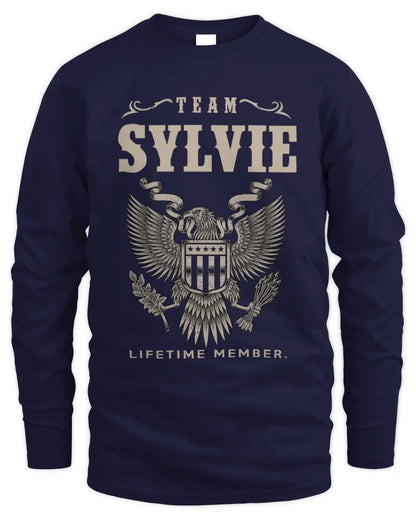 SYLVIE TP06-K82 – Personalized Classic Style Apparel “Team NAME Lifetime Member” - Men's Long Sleeved T-Shirt - Navy