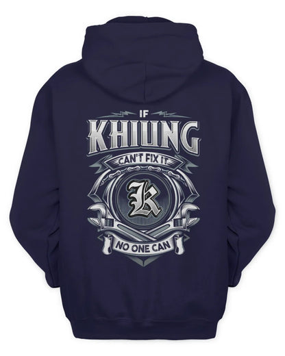 KHIUNG AP81-K4-626 - Personalized Ahmed Quote Apparel “If Ahmed Can't Fix It, No One Can” - Unisex Hoodie - Navy