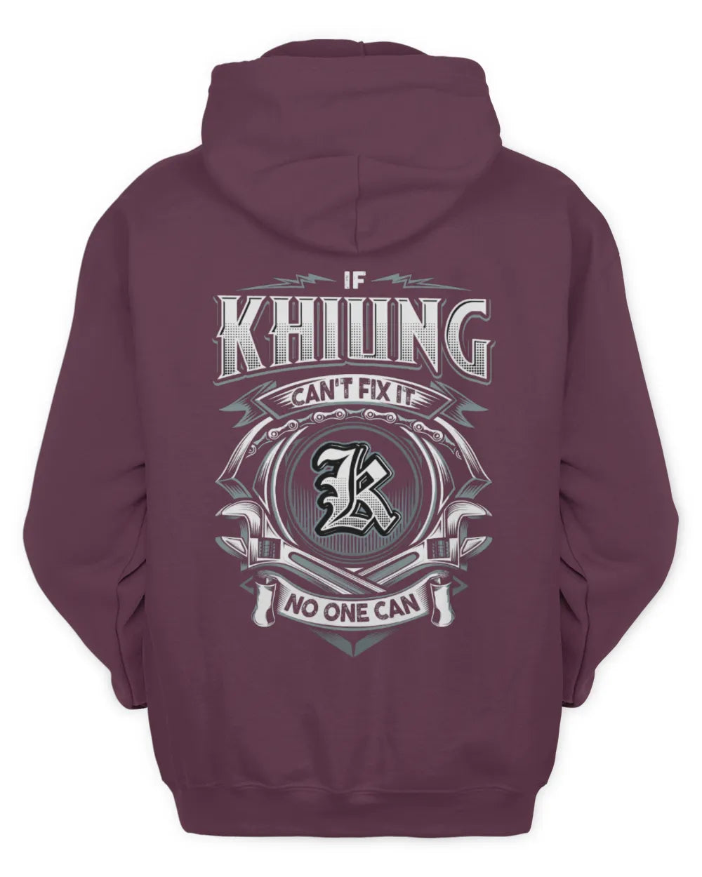 KHIUNG AP81-K4-626 - Personalized Ahmed Quote Apparel “If Ahmed Can't Fix It, No One Can” - Unisex Hoodie - Maroon