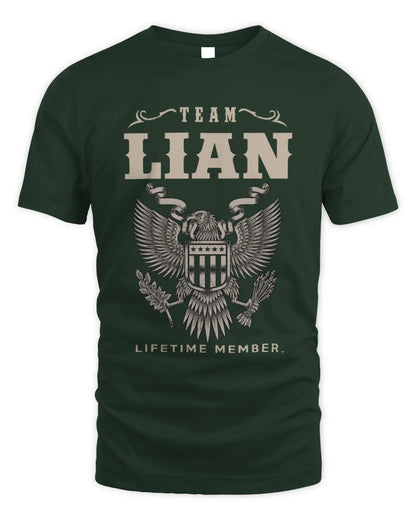 LIAN TP06-K82 – Personalized Classic Style Apparel “Team NAME Lifetime Member” - Unisex Standard T-Shirt - Forest Green