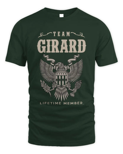 GIRARD TP06-K82 – Personalized Classic Style Apparel “Team NAME Lifetime Member” - Unisex Standard T-Shirt - Forest Green