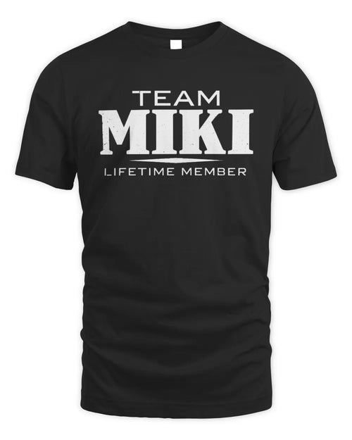 MIKI BL62-K4-128 - Personalized “Team NAME Lifetime Member” - Unisex Standard T-Shirt - Black