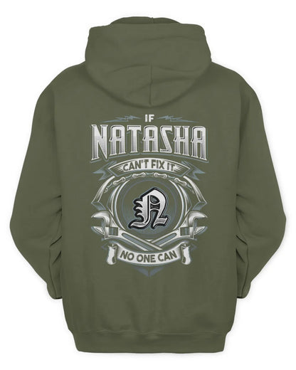 NATASHA AP81-K4-626 - Personalized Ahmed Quote Apparel “If Ahmed Can't Fix It, No One Can” - Unisex Hoodie - Military Green