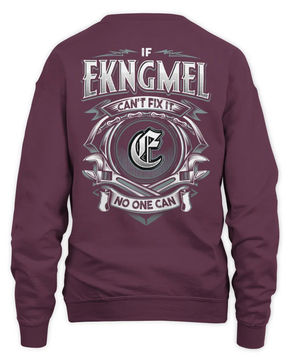 EKNGMEL AP81-K4-626 - Personalized Ahmed Quote Apparel “If Ahmed Can't Fix It, No One Can” - Unisex Sweatshirt - Maroon