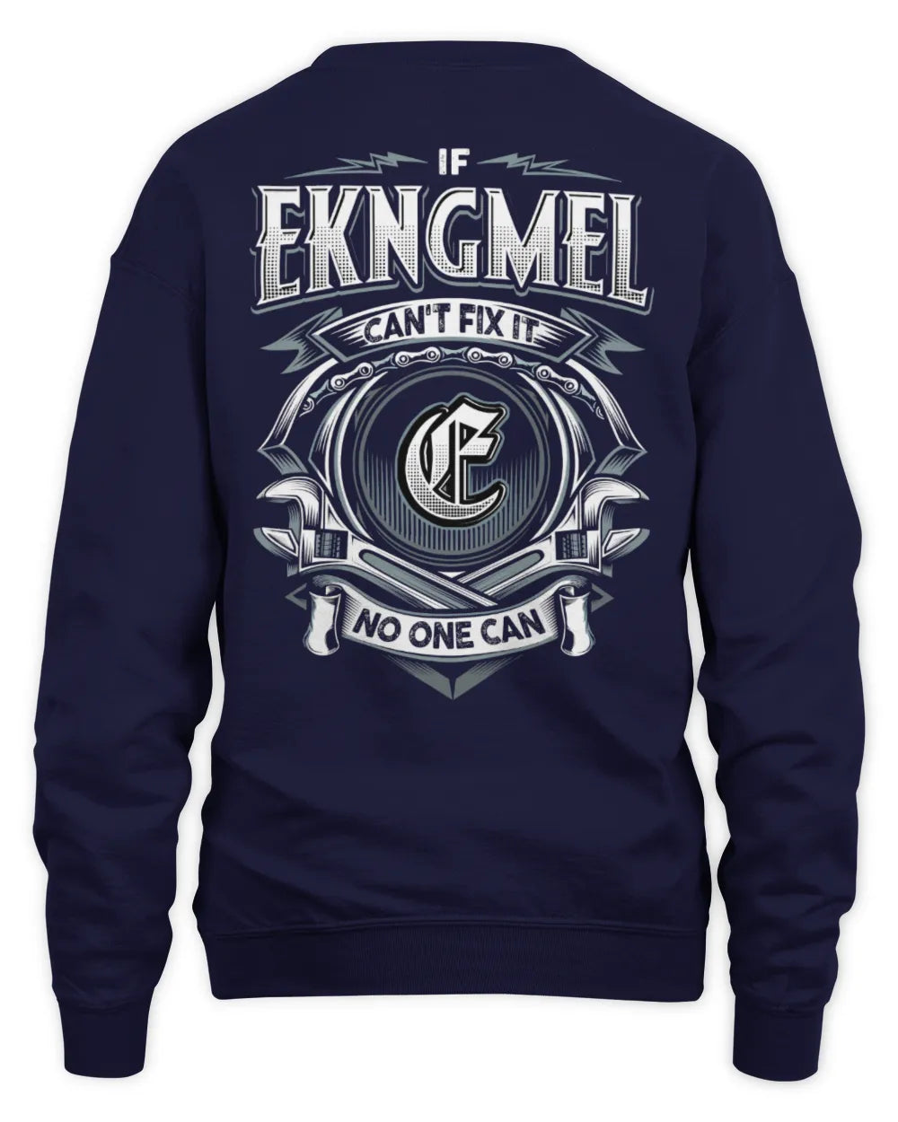 EKNGMEL AP81-K4-626 - Personalized Ahmed Quote Apparel “If Ahmed Can't Fix It, No One Can” - Unisex Sweatshirt - Navy