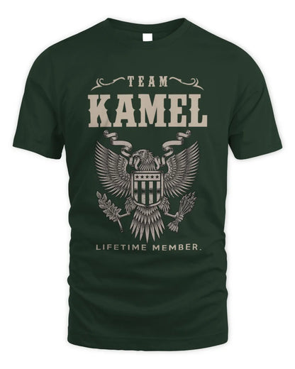 KAMEL TP06-K82 – Personalized Classic Style Apparel “Team NAME Lifetime Member” - Unisex Standard T-Shirt - Forest Green