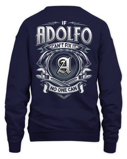 ADOLFO AP81-K4-626 - Personalized Ahmed Quote Apparel “If Ahmed Can't Fix It, No One Can” - Unisex Sweatshirt - Navy