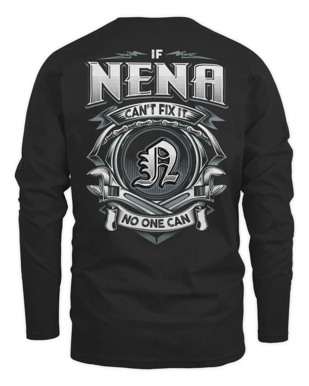 NENA AP81-K4-626 - Personalized Ahmed Quote Apparel “If Ahmed Can't Fix It, No One Can” - Men's Long Sleeved T-Shirt - Black