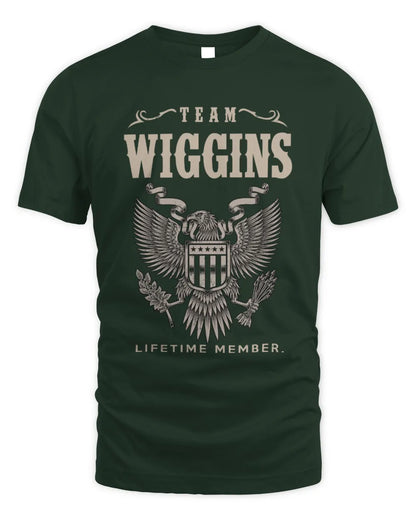 WIGGINS TP06-K82 – Personalized Classic Style Apparel “Team NAME Lifetime Member” - Unisex Standard T-Shirt - Forest Green