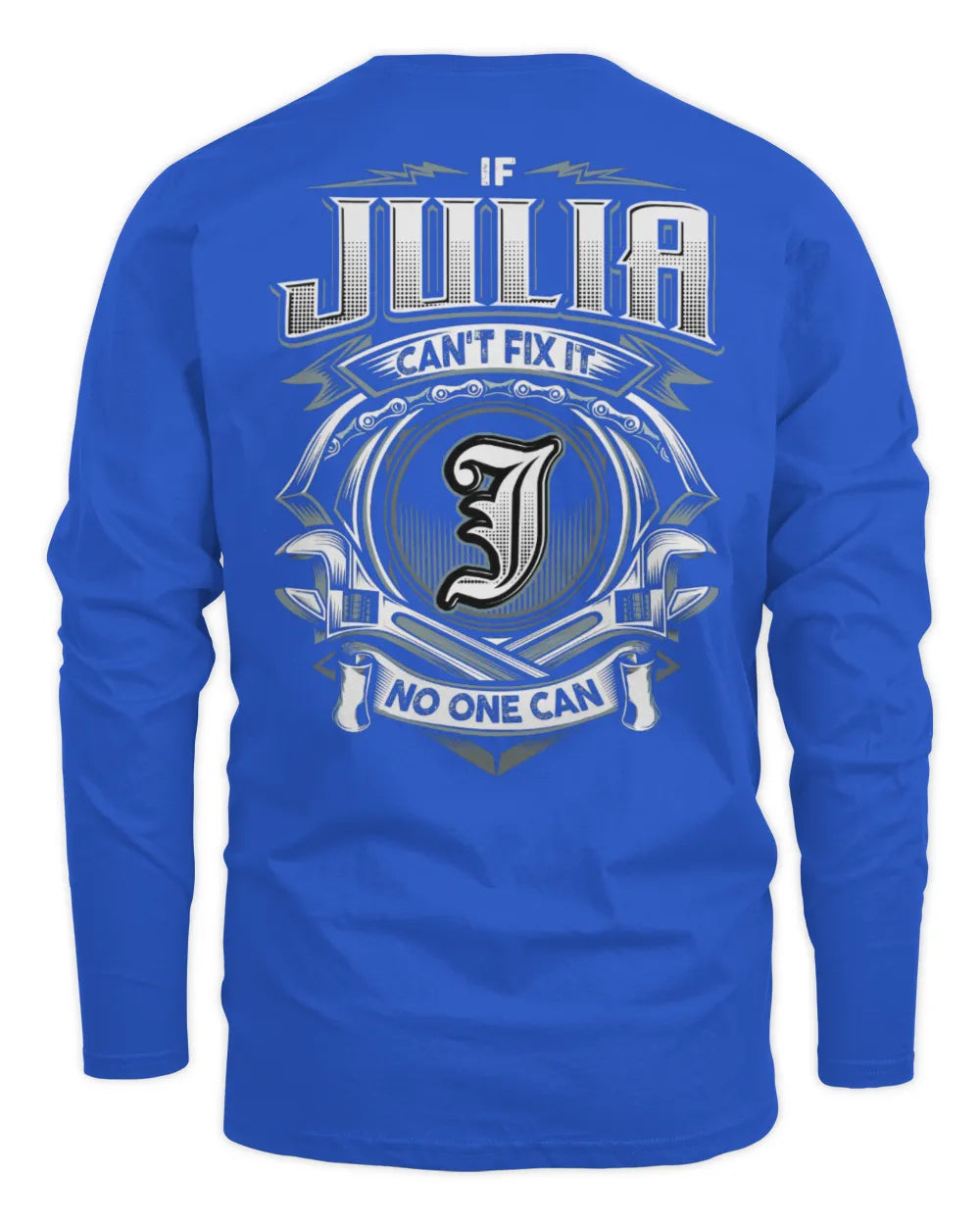 JULIA AP81-K4-626 - Personalized Ahmed Quote Apparel “If Ahmed Can't Fix It, No One Can” - Men's Long Sleeved T-Shirt - Royal