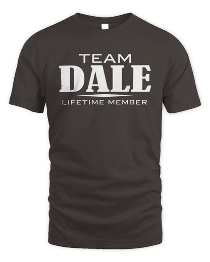 DALE BL62-K4-128 - Personalized “Team NAME Lifetime Member” - Unisex Standard T-Shirt - Dark Chocolate