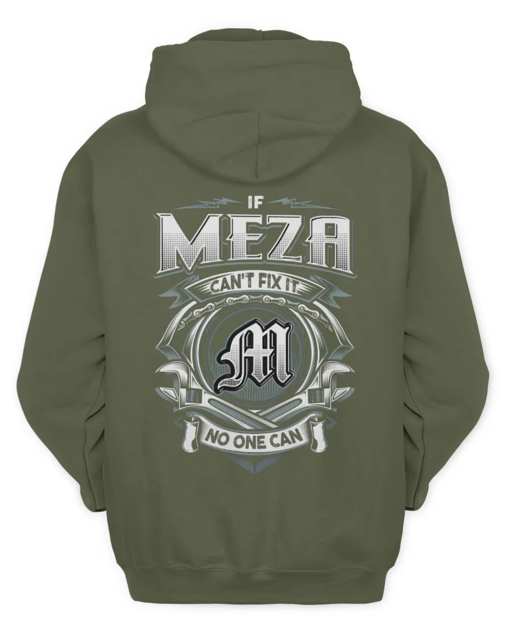 MEZA AP81-K4-626 - Personalized Ahmed Quote Apparel “If Ahmed Can't Fix It, No One Can” - Unisex Hoodie - Military Green