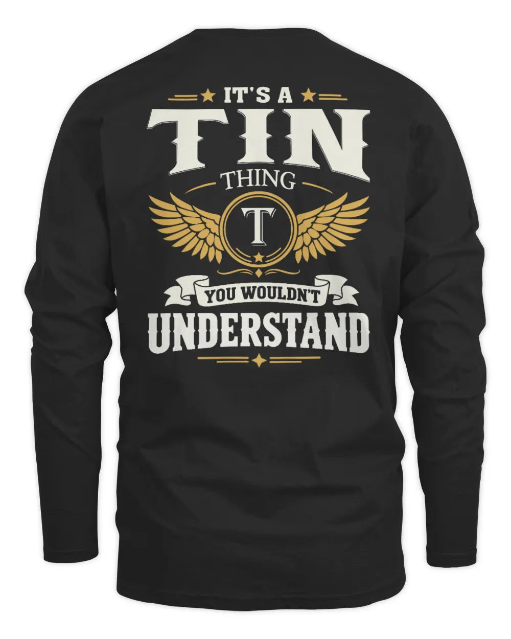 TIN KT06-M008 It’s a [NAME] Thing – You Wouldn’t Understand | Personalized Vintage T-Shirt - Men's Long Sleeved T-Shirt - Black