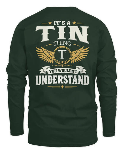 TIN KT06-M008 It’s a [NAME] Thing – You Wouldn’t Understand | Personalized Vintage T-Shirt - Men's Long Sleeved T-Shirt - Forest Green