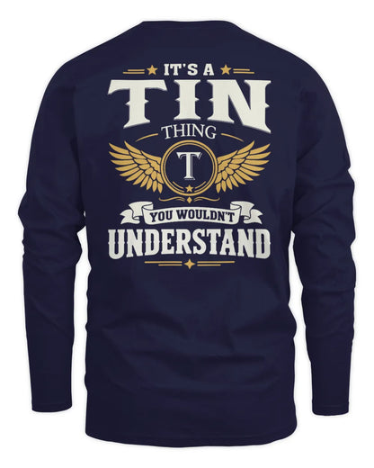 TIN KT06-M008 It’s a [NAME] Thing – You Wouldn’t Understand | Personalized Vintage T-Shirt - Men's Long Sleeved T-Shirt - Navy