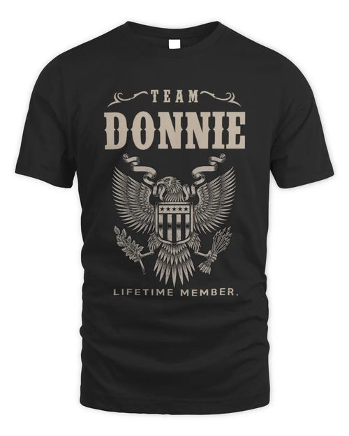 DONNIE TP06-K82 – Personalized Classic Style Apparel “Team NAME Lifetime Member” - Unisex Standard T-Shirt - Black
