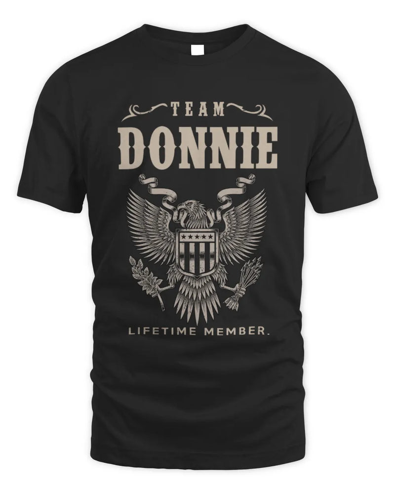 DONNIE TP06-K82 – Personalized Classic Style Apparel “Team NAME Lifetime Member” - Unisex Standard T-Shirt - Black