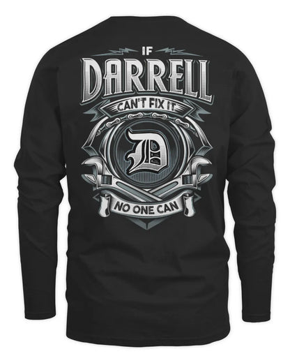 DARRELL AP81-K4-626 - Personalized Ahmed Quote Apparel “If Ahmed Can't Fix It, No One Can” - Men's Long Sleeved T-Shirt - Black