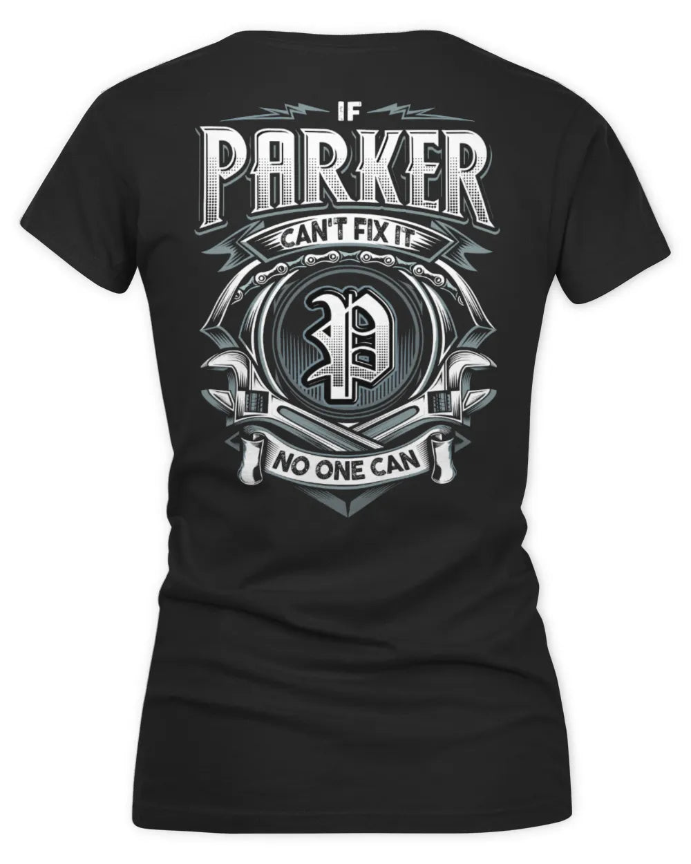 PARKER AP81-K4-626 - Personalized Ahmed Quote Apparel “If Ahmed Can't Fix It, No One Can” - Women's V-Neck T-Shirt - Black