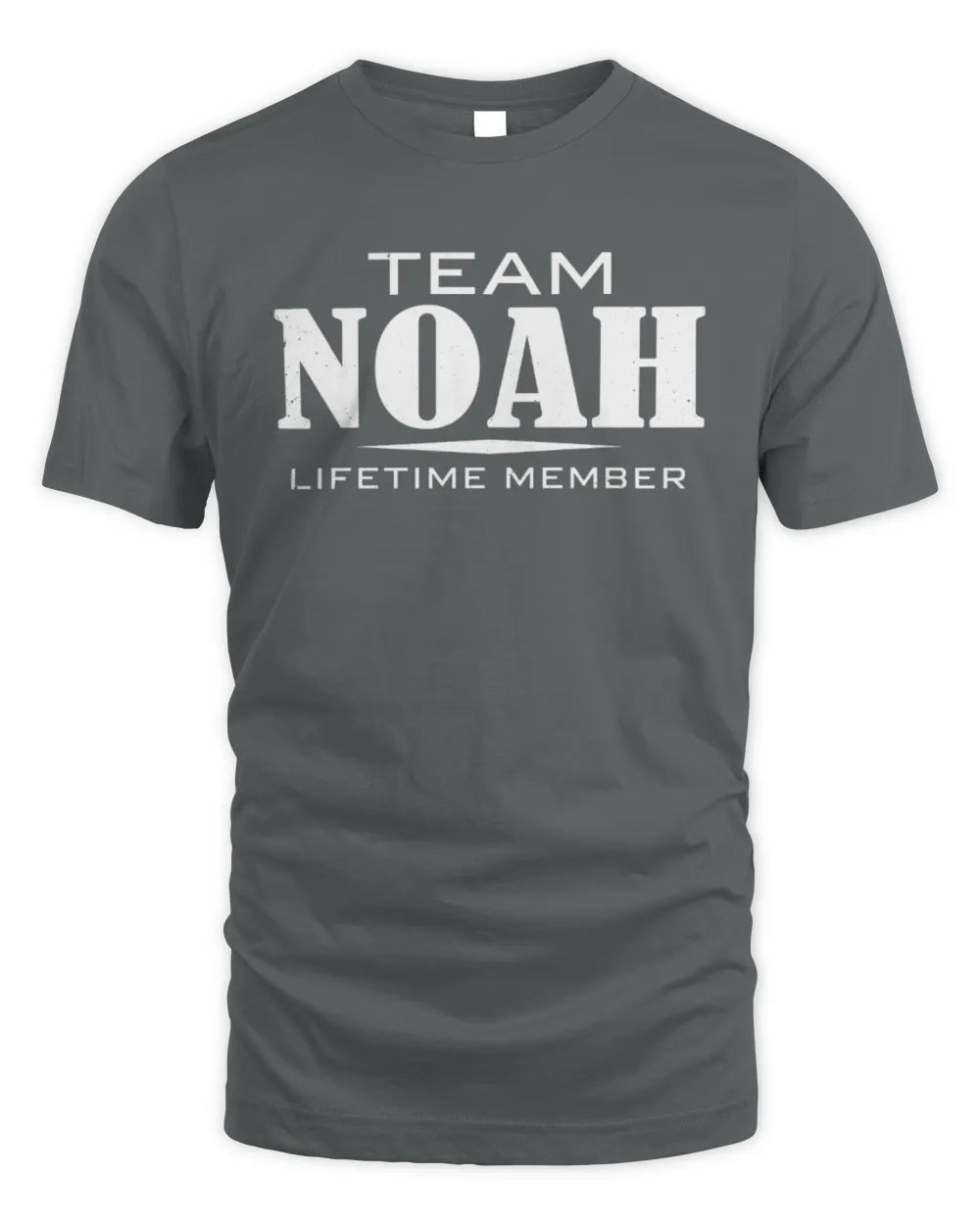 NOAH BL62-K4-128 - Personalized “Team NAME Lifetime Member” - Unisex Standard T-Shirt - Charcoal