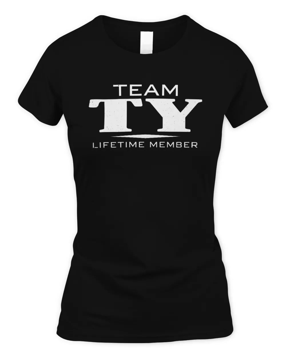 TY BL62-K4-128 - Personalized “Team NAME Lifetime Member” - Women's Standard T-Shirt - Black