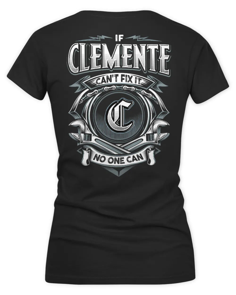 CLEMENTE AP81-K4-626 - Personalized Ahmed Quote Apparel “If Ahmed Can't Fix It, No One Can” - Women's V-Neck T-Shirt - Black