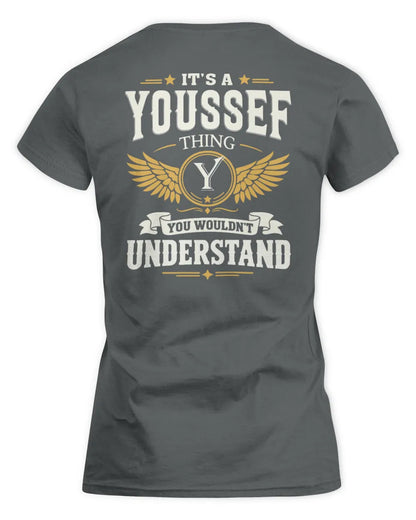 YOUSSEF KT06-M008 It’s a [NAME] Thing – You Wouldn’t Understand | Personalized Vintage T-Shirt - Women's Standard T-Shirt - Charcoal