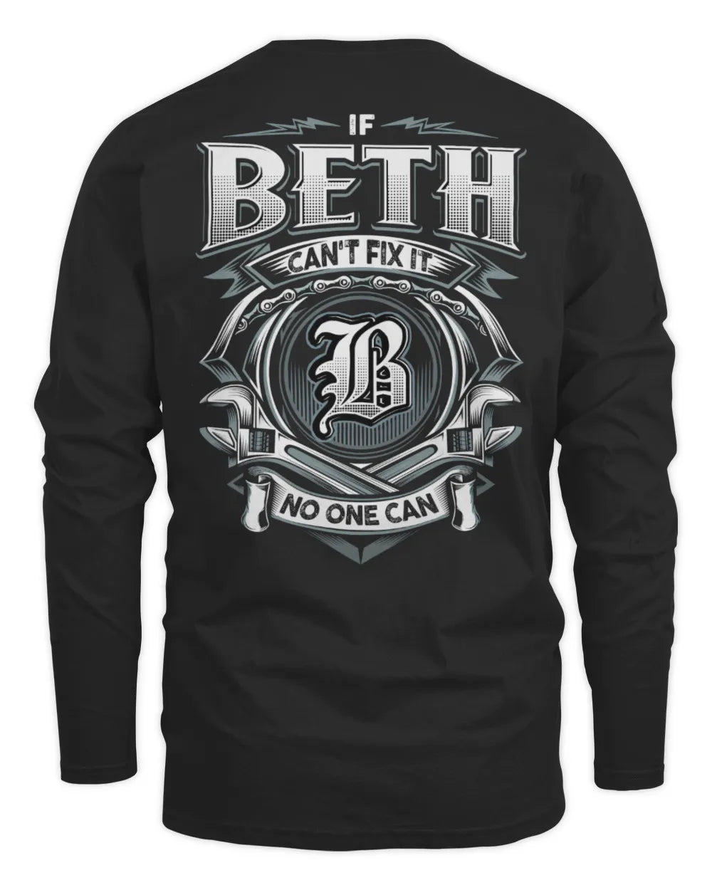BETH AP81-K4-626 - Personalized Ahmed Quote Apparel “If Ahmed Can't Fix It, No One Can” - Men's Long Sleeved T-Shirt - Black