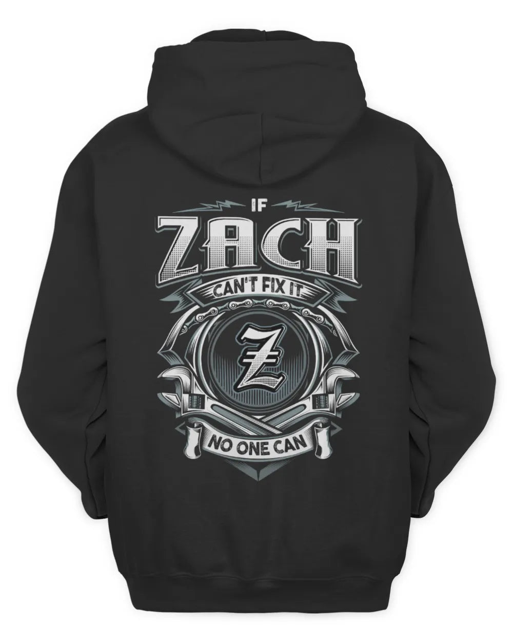 ZACH AP81-K4-626 - Personalized Ahmed Quote Apparel “If Ahmed Can't Fix It, No One Can” - Unisex Hoodie - Black