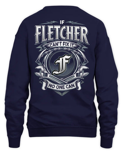 FLETCHER AP81-K4-626 - Personalized Ahmed Quote Apparel “If Ahmed Can't Fix It, No One Can” - Unisex Sweatshirt - Navy