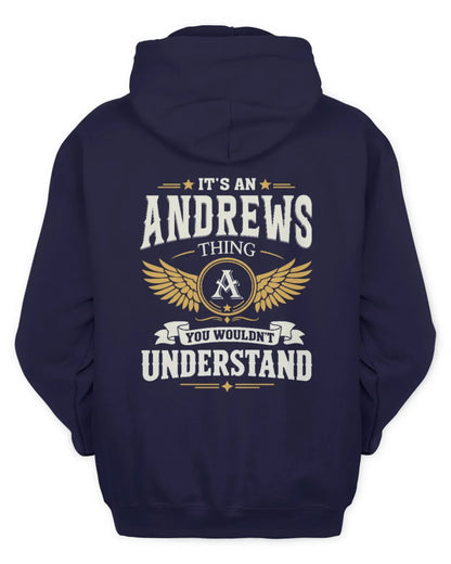 ANDREWS KT06-M008 It’s a [NAME] Thing – You Wouldn’t Understand | Personalized Vintage T-Shirt - Unisex Hoodie - Navy