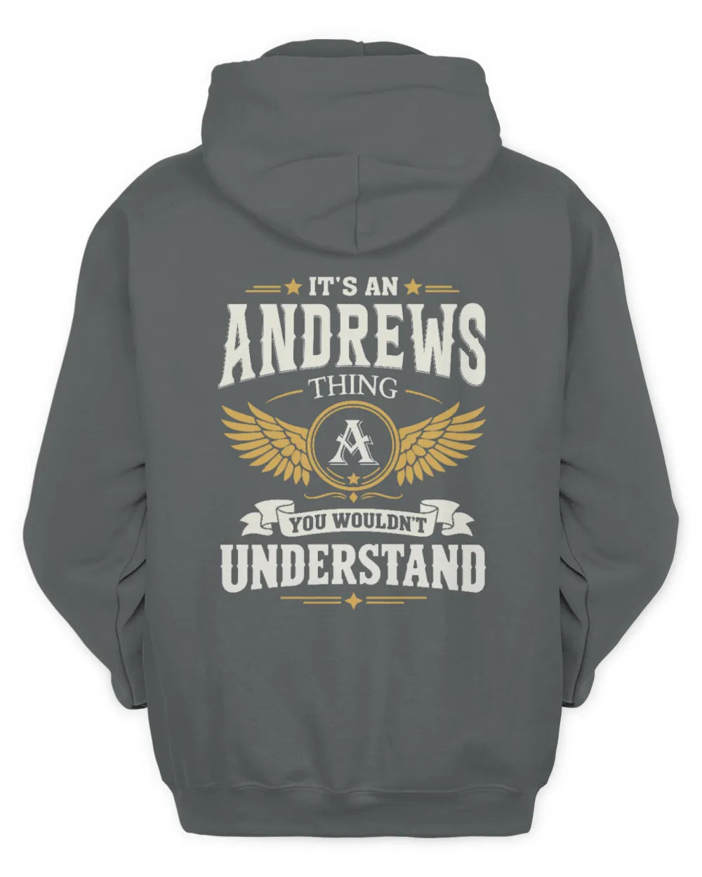 ANDREWS KT06-M008 It’s a [NAME] Thing – You Wouldn’t Understand | Personalized Vintage T-Shirt - Unisex Hoodie - Charcoal