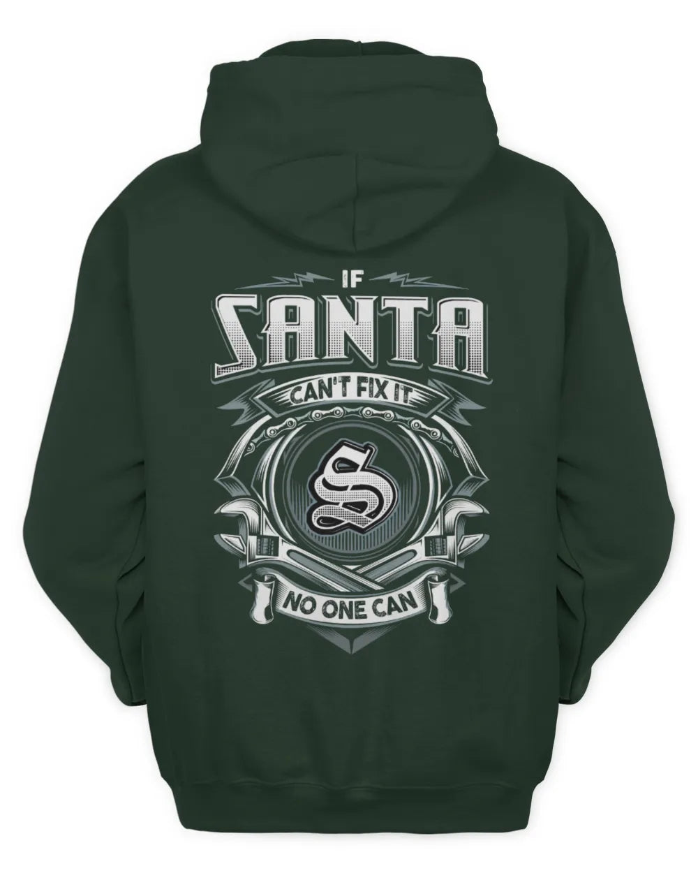SANTA AP81-K4-626 - Personalized Ahmed Quote Apparel “If Ahmed Can't Fix It, No One Can” - Unisex Hoodie - Forest Green