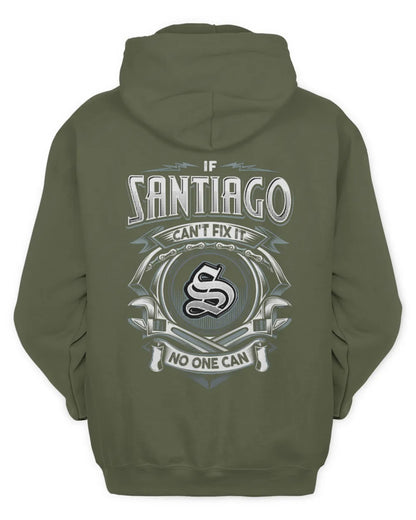SANTIAGO AP81-K4-626 - Personalized Ahmed Quote Apparel “If Ahmed Can't Fix It, No One Can” - Unisex Hoodie - Military Green