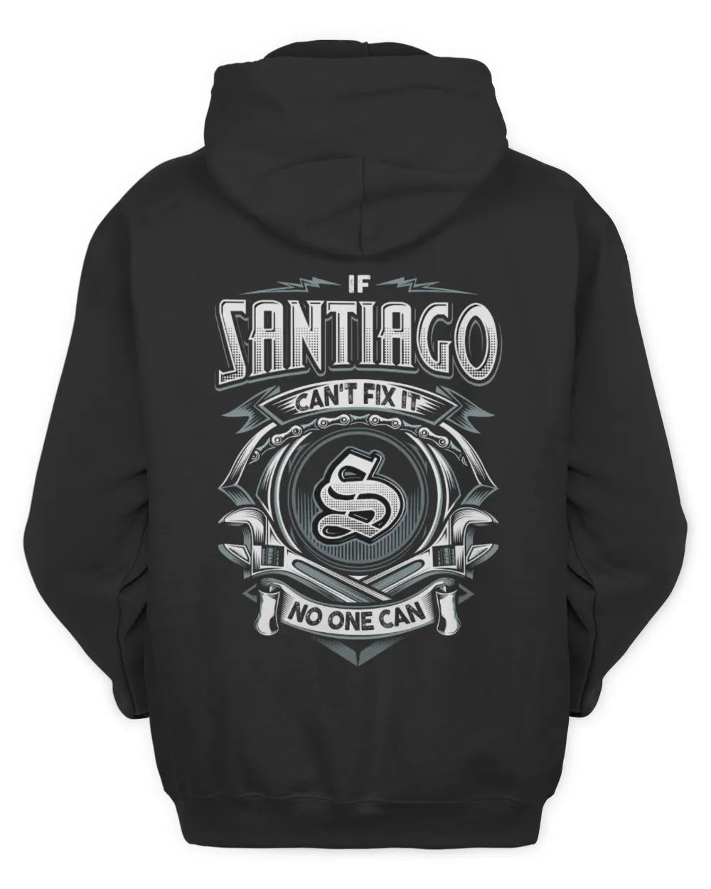 SANTIAGO AP81-K4-626 - Personalized Ahmed Quote Apparel “If Ahmed Can't Fix It, No One Can” - Unisex Hoodie - Black